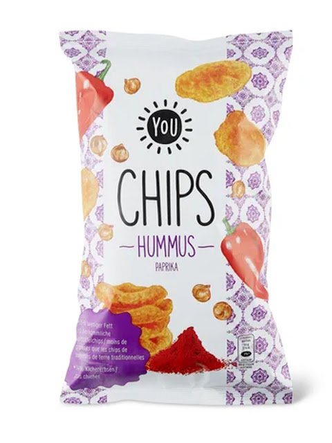 Watercolor Hummus Chips And Paprika Watercolor On Packaging