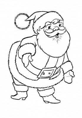 Xmas Santa Claus Coloring Page free download