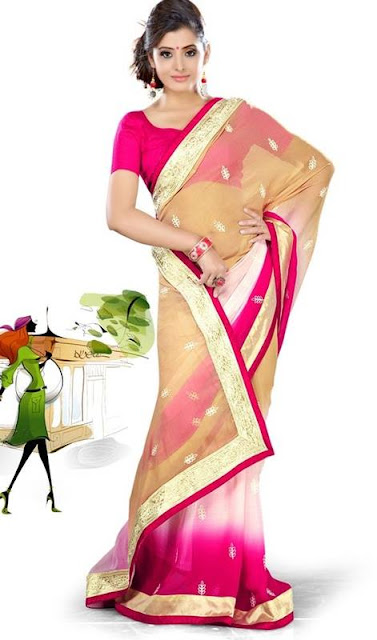 Designer Half Party Wear Sarees Online Shopping