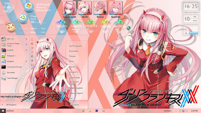 Windows 8/8.1 Theme Darling in the FranXX by Enji Riz