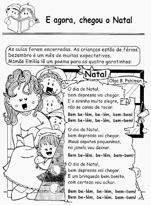 Atividades de natal com interpretação de texto.