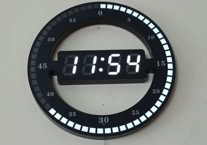 Đồng hồ led treo tường 3D Circle độc đáo - 2024
