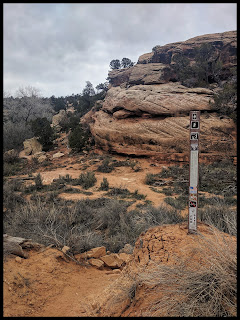 Trailhead Sign for House On Fire via Mule Canyon Blanding Utah