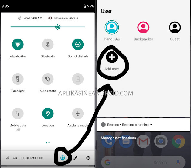  cara menambahkan user di android