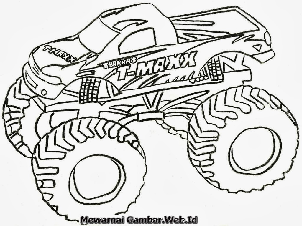 Gambar Mewarnai Mobil Truk Monster – Modifikasi Sepeda Motor