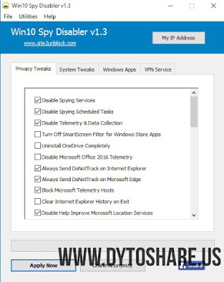 Win10 Spy Disabler 1.3