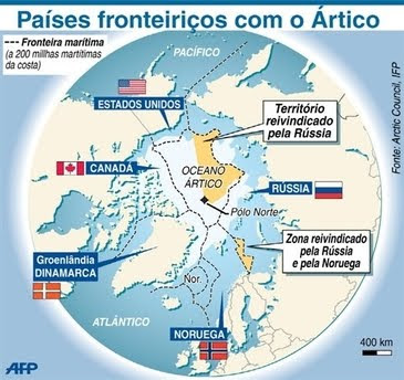 Região do Ártico e o Oceano Glacial Ártico