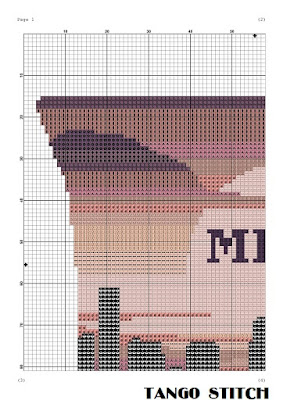 Missouri state map skyline silhouette cross stitch - Tango Stitch