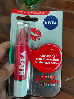 Nivea Lip Crayon Review Poppy Red