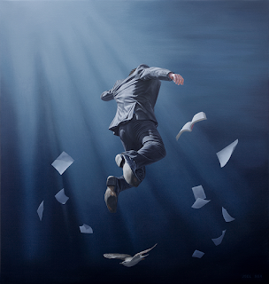 Green Pear Diaries, arte, pintura, Joel Rea, Traverse Blue