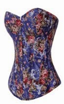 <br />Alivila.Y Fashion Corset Women's Vintage Floral Denim Corset Bustier