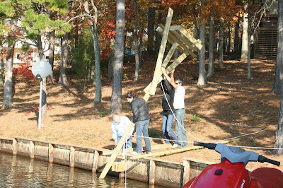 putting up an osprey nesting platform