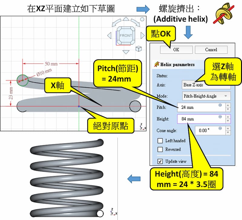 繪圖軟體：FreeCAD，工作平台(Workbench)：Part Design