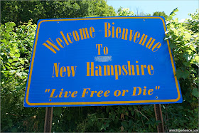 Cartel de Bienvenida al Estado de New Hampshire