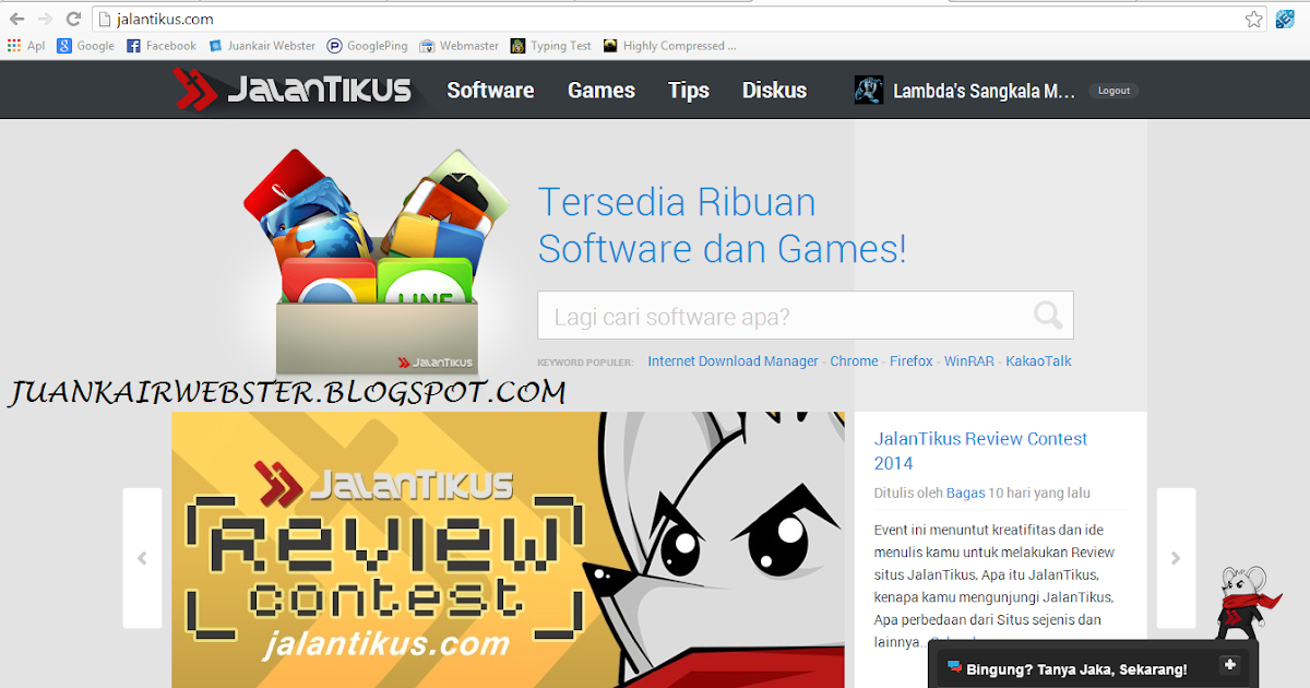 Cara Download Berbagai Game Di JalanTikus | Juankair Webster