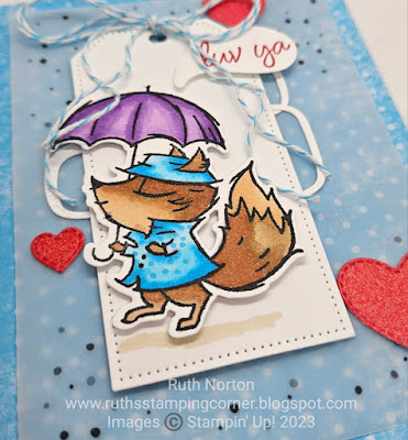 stampin up, playing in the rain