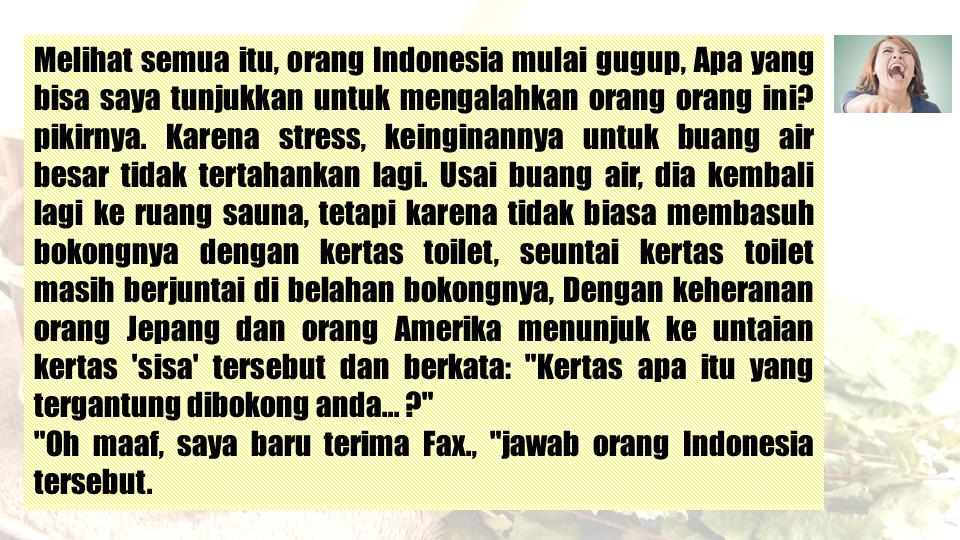 Cerita Lucu 3 Orang berbeda negara dalam Satu Ruangan 