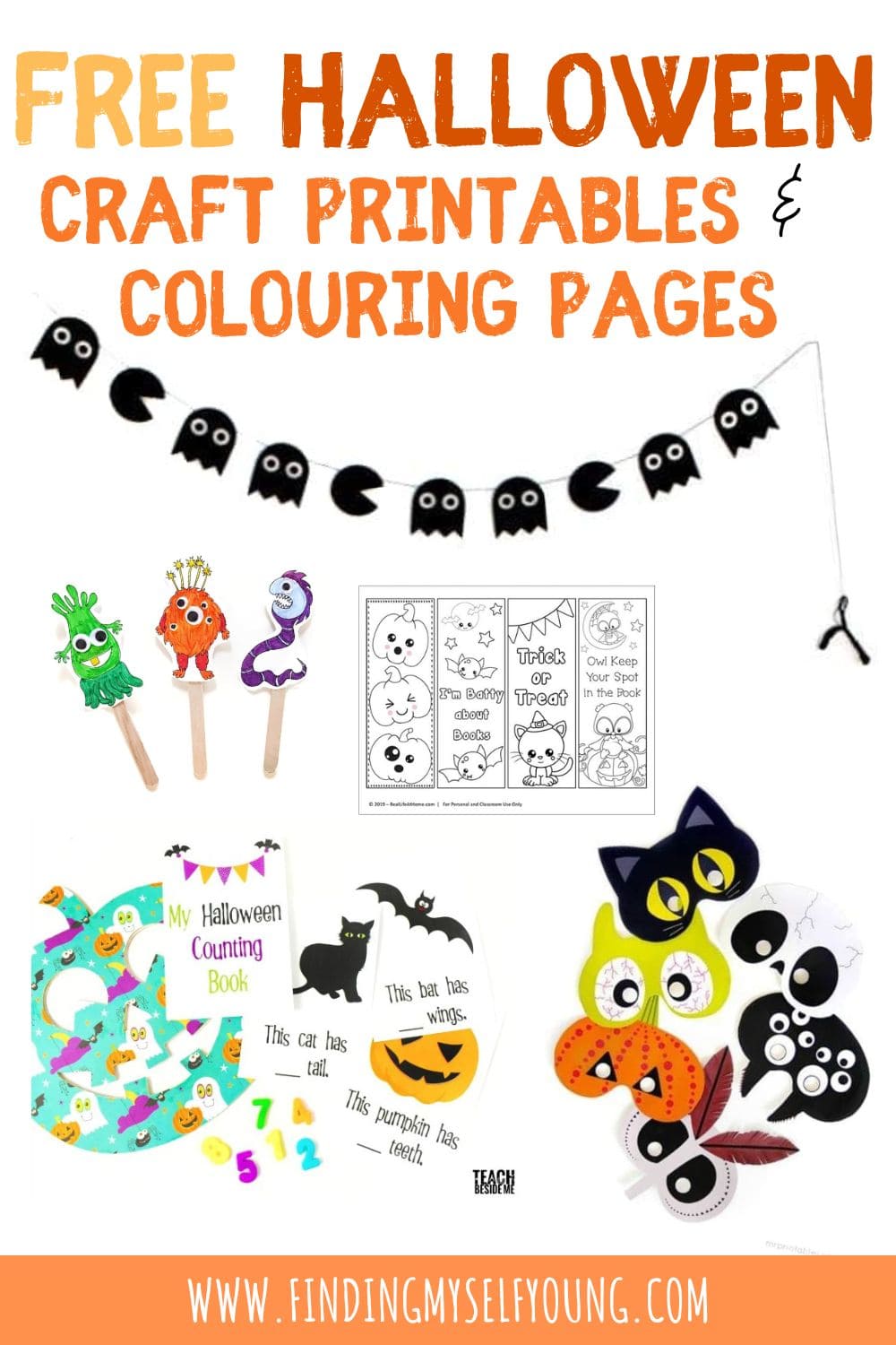 free printable halloween crafts, colouring sheets, decorations and more