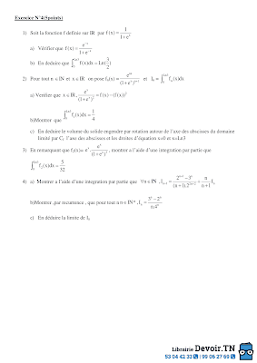 devoir de synthèse 2 math bac Math