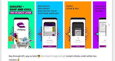 chillpay - Shop now and pay later Postpaid UPI app