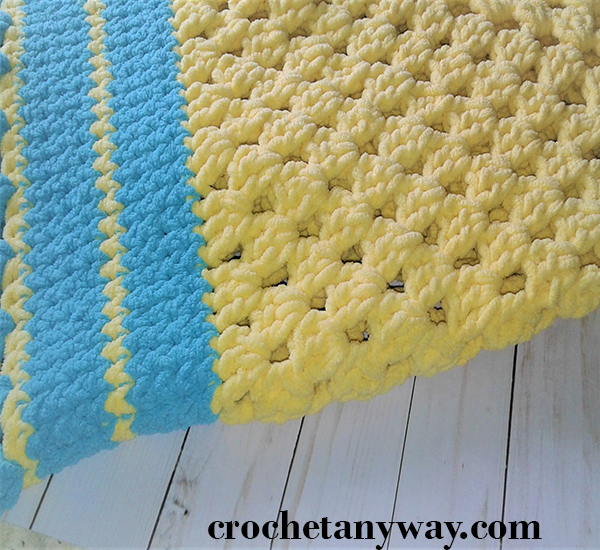 Bright yellow and blue spring blanket