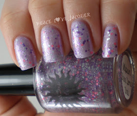 365 Days of Color, 365doc, Jellybean There Done That, Glitter, Top Coat, purple, aqua, pink, matte, glitter, micro, white, purple, pink, shimmer