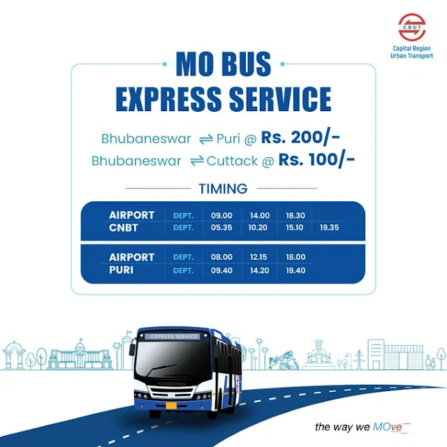 Cuttack to Bhubaneswar Airport Mo Bus Express Service