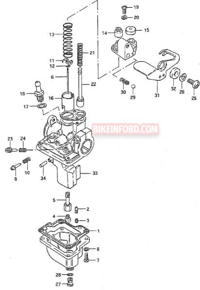 Suzuki JR50 Carburetor Diagram