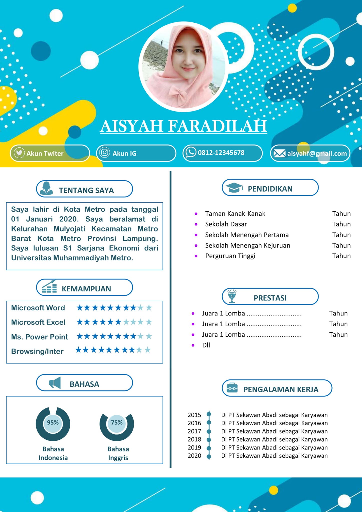 Cara cepat membuat CV Lamaran Kerja di MS Word tanpa ribet ...