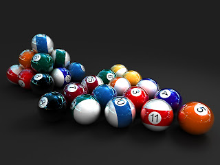 Billiard Balls in 3D wallpaper