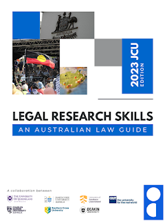 Cover image of the JCU Edition of the Legal Research Skills eBook