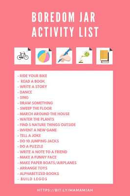 Boredom Jar Activity Lists - Mama Miah