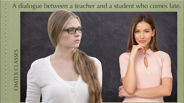 The Importance of Being on Time A teacher talking to a student in a classroom setting