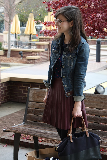 J.Crew, winter, 2017, leather, polka dots, OOTD, 