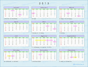 Berikut adalah kalender 2013 beserta hari liburnya yang saya dapatkan dari .