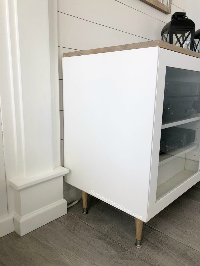 New extended side of cabinet