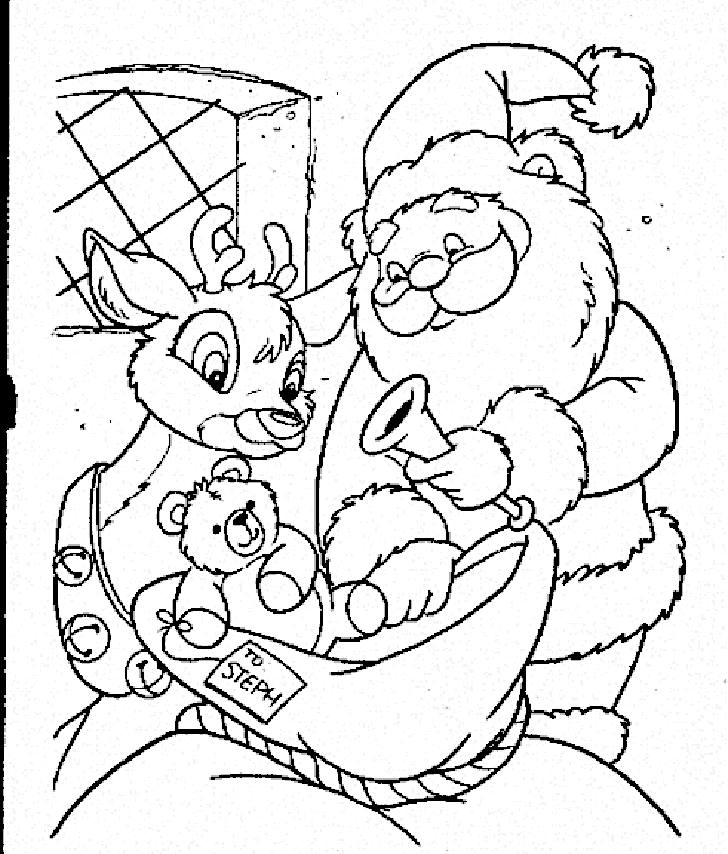 Christmas Animal Coloring Pages