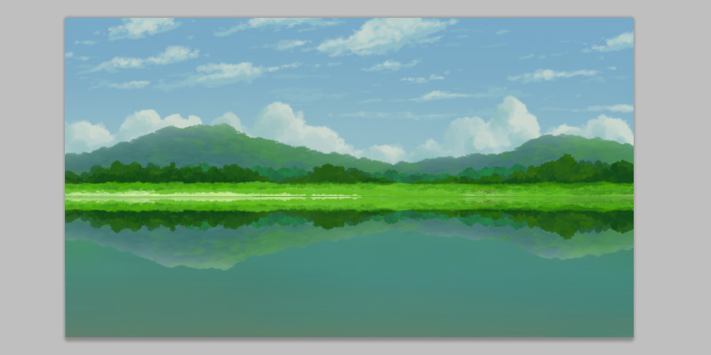 lake reflection tutorial