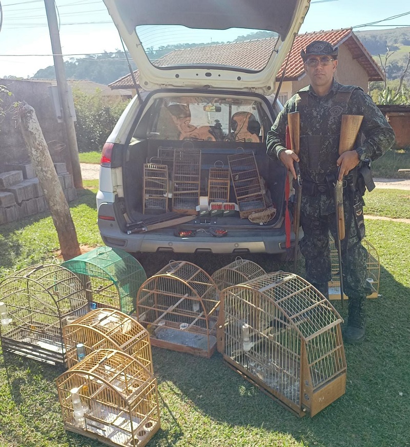 PM Ambiental prende trio e apreende sete armas durante operação em Laranjal Paulista, Botucatu e Sorocaba