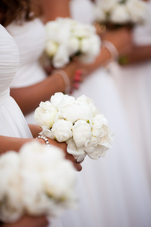 contemporary elegant theme White Peonies for bridal bouquets