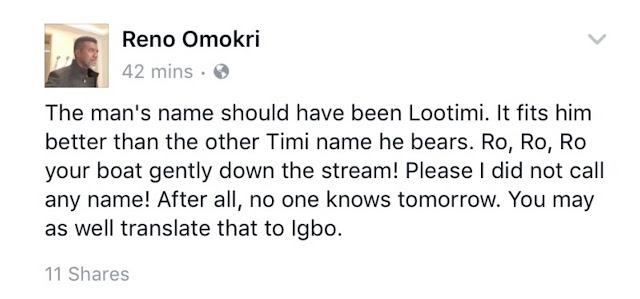 Timi and the Ikoyi Billions by Reno Omokri 