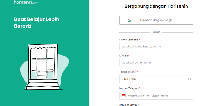 Harisenin.com Kelas Online Terbaik 2022