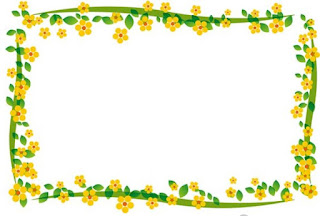 bordes para paginas con flores amarillas horizontal bonito calidad hd gratis para decorar portadas y caratulas y orillas de paginas de word y libretas