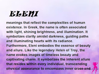 ▷ meaning of the name ELENI