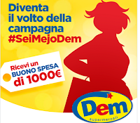 Logo Diventa il nuovo volto Dem #SeiMejoDem: vinci gratis buoni spesa da 1.000€