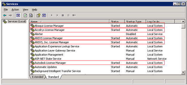 Windows services: all the crappy license servers