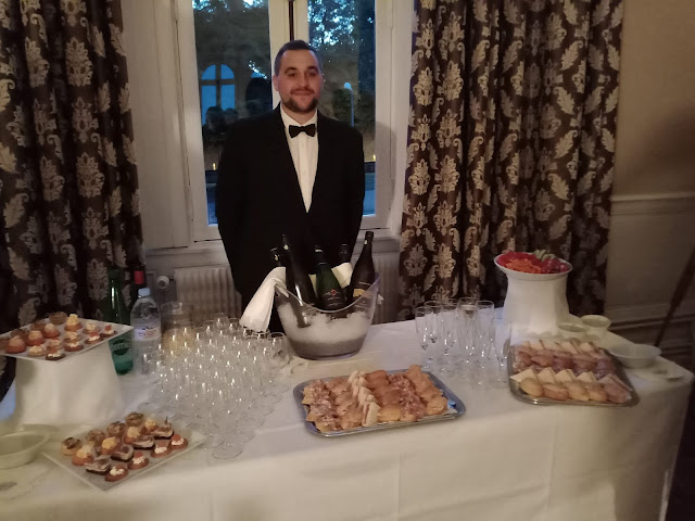 Waiter at a party in a chateau, Vienne, France. Photo by Loire Valley Time Travel.