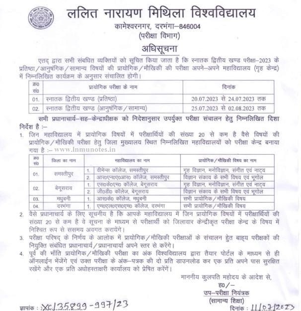 lnmu part 2 practical exam date