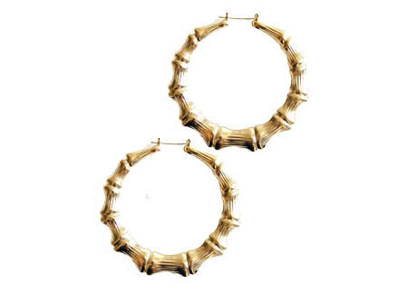 Bamboo Hoop Earrings