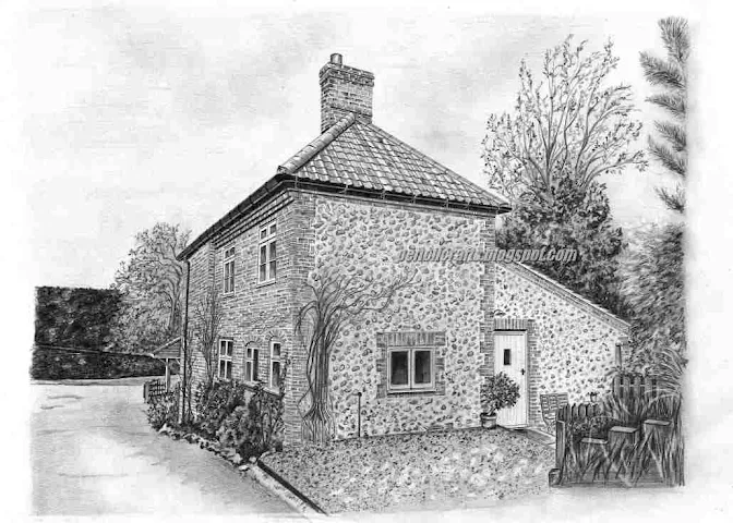 Pucca House Pencil Drawing